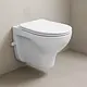 Ideal Standard Space G0491 Wall-Hung Toilet with Shower, Handle and Heavy Duty Toilet Seat & Cover, White - Image 1