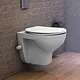 Ideal Standard Space G0491 Wall-Hung Toilet with Shower, Handle and Heavy Duty Toilet Seat & Cover, White - Image 3