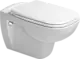 Duravit D-Code 253549 Wall-Hung Toilet with Shower, Soft-Close Toilet Seat & Cover and Valve, Pergamon - Image 2