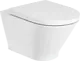 Roca Gap Round A3460NL000 Wall-Hung Toilet with Shower and Soft-Close Toilet Seat & Cover, White - Image 1