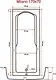 Mirage Milano Bathtub 170 × 70 cm with Large Front Panel + 2 Small Side Panels, White - Image 2
