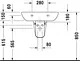 Duravit D-Code 231065 Basin 65 cm with Half Pedestal, Pergamon - Image 4