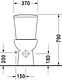 Duravit Eco Toilet without Bidet Spray, Toilet Seat & Cover, and Cistern with Fittings and Fixing Set, White - Image 3