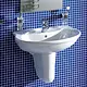 Ideal Standard San Remo E7480 Basin 70 cm with Wall-Hung Column (Half Pedestal), Pergamon - Image 1
