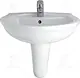 Ideal Standard San Remo E7480 Basin 70 cm with Wall-Hung Column (Half Pedestal), Pergamon - Image 2