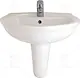 Ideal Standard San Remo E7480 Basin 70 cm with Wall-Hung Column (Half Pedestal), Pergamon - Image 3