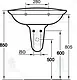 Ideal Standard San Remo E7480 Basin 70 cm with Wall-Hung Column (Half Pedestal), Pergamon - Image 4