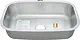 حوض مطبخ Stainless Steel TS7545 شفة Flat 75 × 45 cm سُمك 1.5 مللي فتحة الصرف 3 بوصة