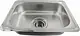 Core Egy K 630 Kitchen Sink 63 × 47 cm, 0.8 mm Thickness with 3 inch Waste Hole and Filter, Stainless Steel - Image 1