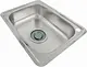 Core Egy K 630 Kitchen Sink 63 × 47 cm, 0.8 mm Thickness with 3 inch Waste Hole and Filter, Stainless Steel - Image 2