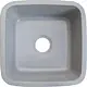 Hi Stone HI 301 G Granite Kitchen Sink 45 × 45 cm, 19 cm Depth with 3 inch Waste Set, Grey - Image 1
