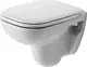 Duravit D-Code Wall-Hung Compact Toilet with Bidet Spray, Toilet Seat & Cover and Fixing Set, White - Image 1