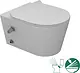 Sanipure Titan 25424975 Wall-Hung Toilet with Hydrojet Internal Bidet Spray, Soft-Close Toilet Seat & Cover and Fixing Set, 40 × 54 cm, White - Image 2