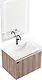 Beroia BE60EC03 PVC-Treated MDF Vanity Unit 60 × 46 cm, 2 Doors with Basin and Mirror, Glossy White - Image 5