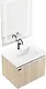 Beroia BE60EC03 PVC-Treated MDF Vanity Unit 60 × 46 cm, 2 Doors with Basin and Mirror, Glossy White - Image 7