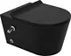 Sanipure Titan 25424975 Wall-Hung Toilet with Internal Bidet Spray, Plastic Toilet Seat & Cover and Fixing Set, 40 × 54 cm, Black - Image 2
