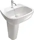 Whiteville Smart Basin with Full Pedestal, 60 cm, including Fixing Set, White - Image 1