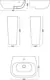 Whiteville Smart Basin with Full Pedestal, 60 cm, including Fixing Set, White - Image 2