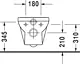 Duravit No.1 Wall-Hung Toilet with Toilet Seat & Cover, Internal Bidet Spray and Fixing Bolts, White - Image 12