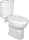 Sanipure Flora 228649 Toilet with Shower, Standard Toilet Seat & Cover, Cistern with Bottom Inlet Mechanism and Chrome Flush Button, Pergamon - Image 1
