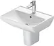 Duravit D-Neo Wall-Hung Basin 65 cm with Half Pedestal and Fixing Set, White - Image 1
