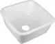 High Stone HI 301 W Granite Kitchen Sink, White, 45 × 45 cm, Depth 19 cm, with 3 inch Waste Set - Image 2