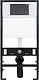 Armos Full Frame Concealed Cistern, 10 cm Thickness, with Rectangular Black Flush Plate, Turkish Made - Image 1