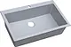 High Stone 308 Granite Kitchen Sink, Outer 78 × 50 cm, Inner 70 × 40 cm, Depth 20 cm, with Mixer Hole and 3 inch Waste, Light Grey Marble Pattern - Image 2