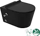 Sanipure Titan 25424975 Wall-Hung Toilet with Hydrojet Internal Bidet Spray, Soft-Close Plastic Toilet Seat & Cover and Fixing Set, Black - Image 2