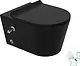 Sanipure Titan 25424975 Wall-Hung Toilet with Hydrojet Internal Bidet Spray, Plastic Toilet Seat & Cover and Fixing Set, 40 × 54 cm, Black - Image 2