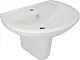 Sanipure Flora Basin with Wall-Hung Column, 60 cm with Fixing Set, Pergamon - Image 2