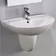 Ideal Standard Plan Basin with Half Pedestal, 65 cm, with Fixing Set, Pergamon - Image 2