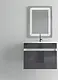 Beroia BE6001 MDF PVC-Treated Bathroom Vanity Unit 60 cm with Basin, Moisture and Steam Resistant, Light Grey - Image 4