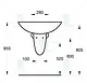 Ideal Standard Plan Basin 65 cm with Half Pedestal, White - Image 2