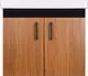 Quantum Wall-Hung MDF Melamine Vanity Unit, Black × Brown Wood, 2 Doors, 60 cm with Duravit D-Code Basin 65 cm, White 0342650000 - Image 1