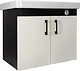 Quantum Wall-Hung MDF Melamine Vanity Unit, Black × Off-White, 2 Doors, 60 cm with Duravit D-Code Basin 65 cm, White 0342650000 - Image 2