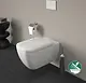 Duravit Happy D.2 Wall-Hung Toilet 62 cm White with Internal Bidet Spray and Fixing Set 2550490075 with Soft-Close Toilet Seat & Cover 0064690000 - Image 1