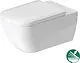 Duravit Happy D.2 Wall-Hung Toilet 62 cm White with Internal Bidet Spray and Fixing Set 2550490075 with Soft-Close Toilet Seat & Cover 0064690000 - Image 2