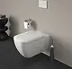 Duravit Happy D.2 Wall-Hung Toilet 62 cm with Internal Bidet Spray and Fixing Set White 2550490075 with Toilet Seat & Cover 0064610000 - Image 1