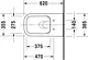 Duravit Happy D.2 Wall-Hung Toilet 62 cm with Internal Bidet Spray and Fixing Set White 2550490075 with Toilet Seat & Cover 0064610000 - Image 3