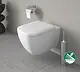 Duravit Happy D.2 Wall-Hung Toilet 54 cm with Internal Bidet Spray and Fixing Set White 2222490075 with Soft-Close Toilet Seat & Cover 0064590000 - Image 1