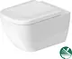 Duravit Happy D.2 Wall-Hung Toilet 54 cm with Internal Bidet Spray and Fixing Set White 2222490075 with Soft-Close Toilet Seat & Cover 0064590000 - Image 2