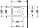 Duravit Happy D.2 Wall-Hung Toilet 54 cm with Internal Bidet Spray and Fixing Set White 2222490075 with Soft-Close Toilet Seat & Cover 0064590000 - Image 3