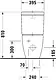 Duravit Happy D.2 Back-to-Wall Combination S/P White with Soft-Close Toilet Seat & Cover, Cistern with Mechanism, Internal Bidet Spray and Fixing Set - Image 3