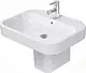 Duravit Happy D.2 Basin White 2316600000 Size 60 cm with Wall-Hung Column 0858280000 - Image 2