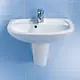 Duravit Duraplus Basin with Wall-Hung Column, Pergamon, 60 cm - Image 2