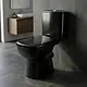 Mica Vit Selena P-Trap Toilet with Seat & Cover, Cistern, Internal Bidet Spray & Fixing Set — Glossy Black - Image 1