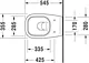 Duravit D-Code Wall-Hung Toilet, White, with Toilet Seat & Cover, Internal Bidet Spray & Fixing Bolts - Image 2