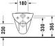 Duravit D-Code Wall-Hung Toilet, White, with Toilet Seat & Cover, Internal Bidet Spray & Fixing Bolts - Image 5