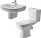 Duravit D-Code 60 Wall-Hung Bathroom Set, White - Image 2